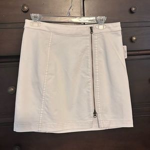 Free People White Side Zip Skirt NWT